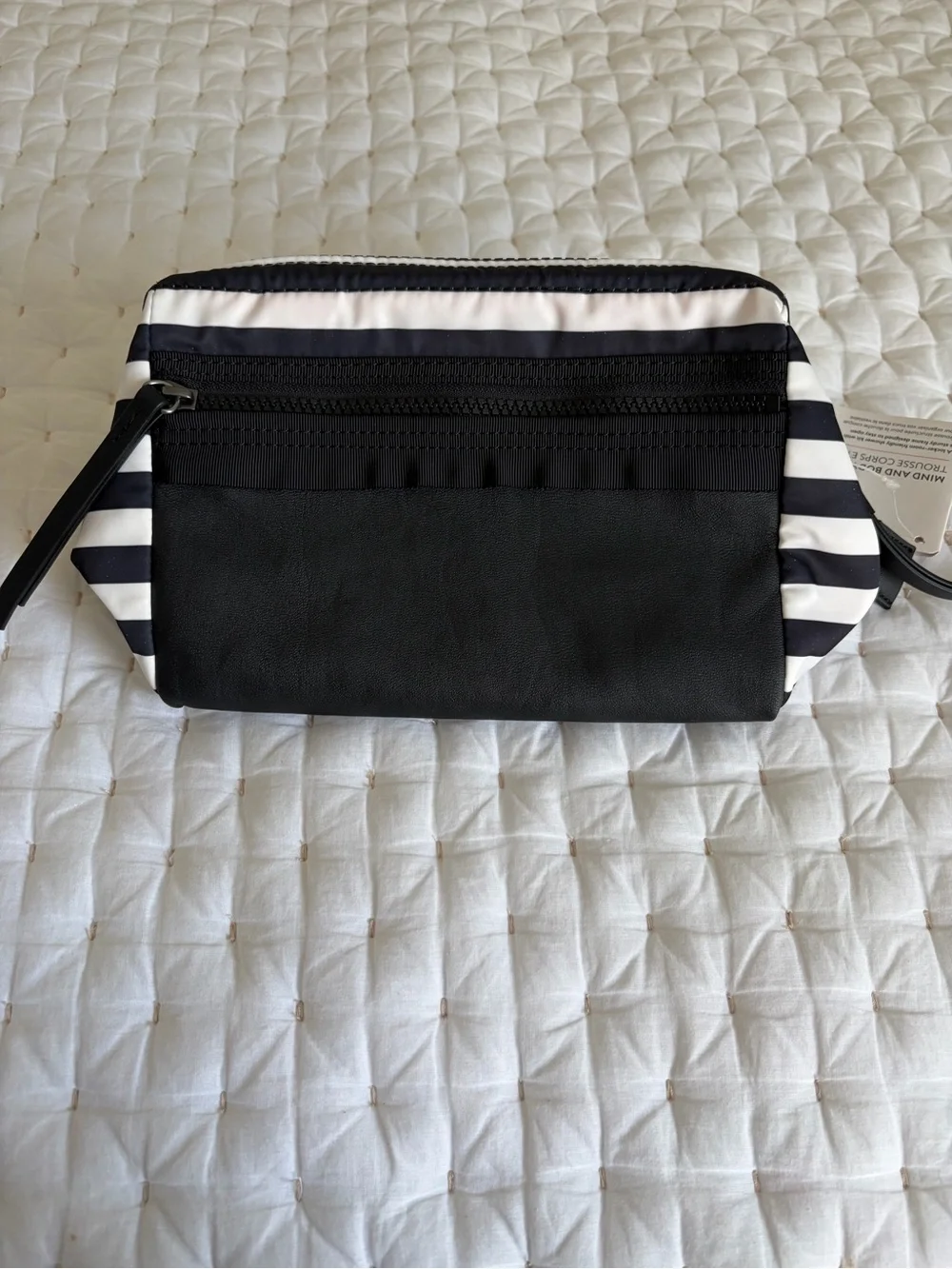lululemon athletica Black and White Striped  Mind and Body Toiletry Kit